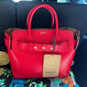 Red Burberry studded belt bag Small authentic